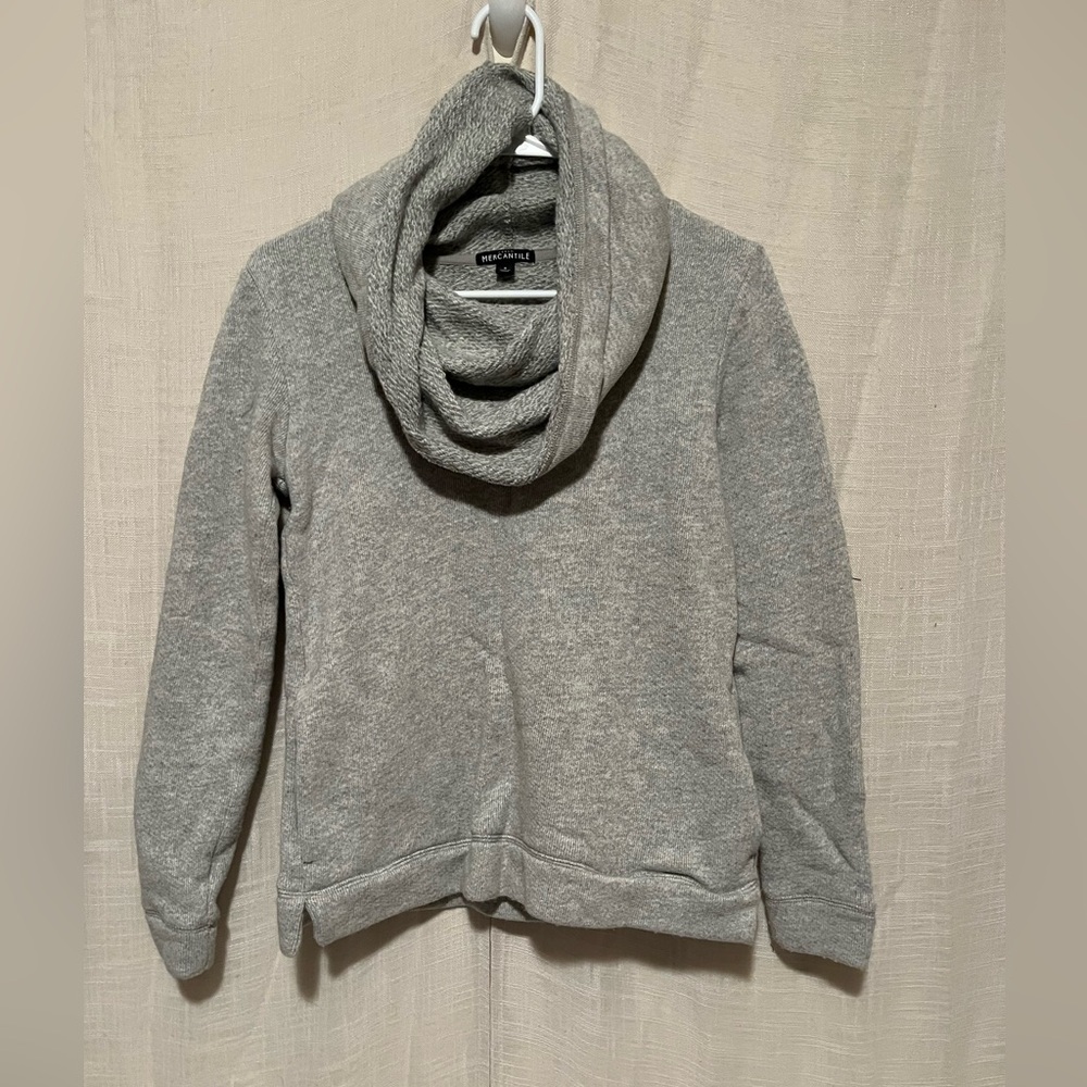 J.Crew Mercantile Gray Wool-Blend Cowl Neck Sweater Women’s Small